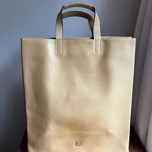 Loewe Papelle Paper Napa leather bag large beige